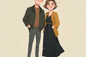 make couple portrait illustration