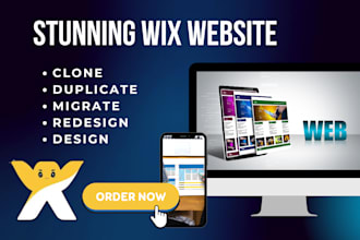 redesign  wix website design copy clone wix website redsign wix clone with seo