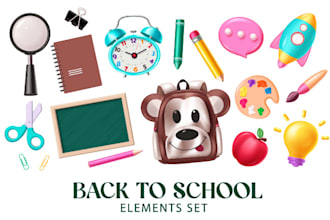 design unique 2d 3d flat seasonal elements