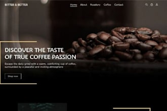 design a shopify coffee website