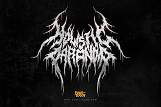 design death metal, black metal and heavy metal logo for your band
