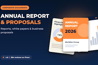do annual report design, business proposal