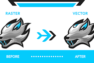 do vector tracing logo, vectorize image, raster to vector ai