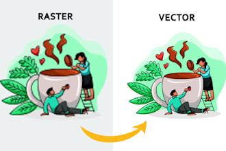 do vector tracing logo, vectorize image, raster to vector ai
