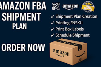 create your amazon fba shipment plan with labels and inventory management