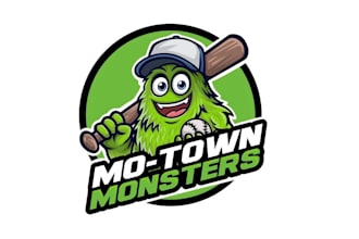design mascot monster baseball logo