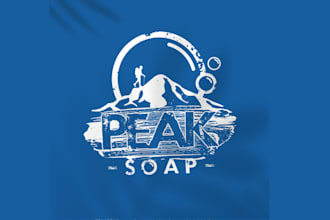 design peak soap brand logo
