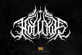 create death metal, black metal, slam, and brutal logo