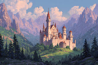 draw a natural landscape and background illustration