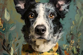 do custom pet portrait, dog portrait, cat portrait