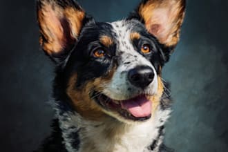 do amazing digital pet portrait painting
