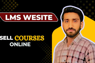 design lms website, elearning platform or online course portal