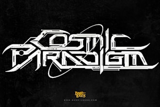 design dj, music, band, metal, edm, or custom font logo