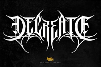 draw metal band logo