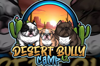 custom bulldog logo design dog tough loyal bold branding