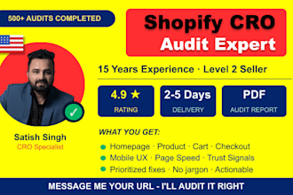 do a shopify cro audit and conversion rate optimization for your store