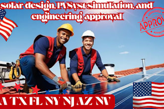 design solar pv permits pvsyst simulations and pe approval in ca tx fl nj