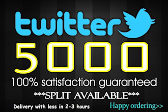 5000 twitter followers as your need