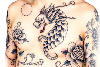 create amazing traditional or old school tattoo style design