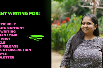 provide content writing for your need