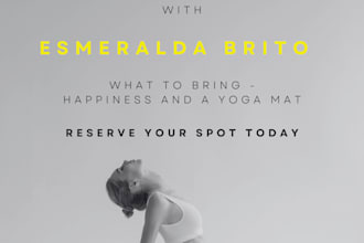 design an eye catching yoga flyer, poster or instagram post