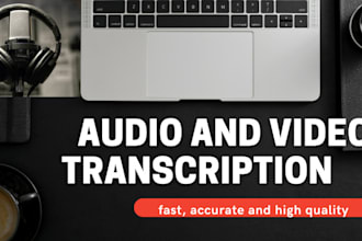 do audio or video transcription in english or arabic