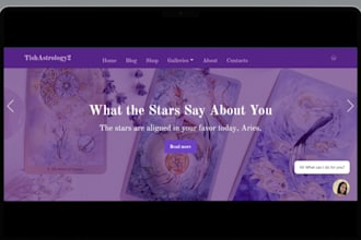 design spiritual website tarot reading website reiki website astrology website