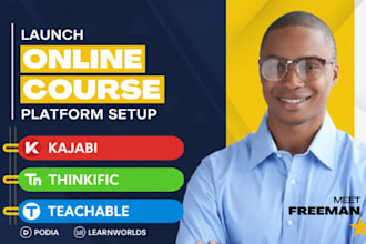 set up your high converting online course website teachable, kajabi, thinkific