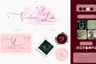 design elegant  brand identity with luxury logo and submarks