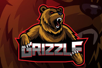 design animal, mascot logo, wolf, tiger, eagle, bear, fox