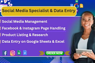 be social media and data entry assistant