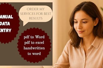 handwritten to typed word and excel