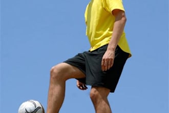juggle a soccer ball with your message on it and show it to the camera