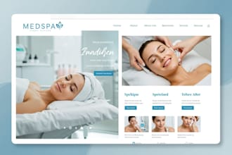 build squarespace medspa website skin treatment website laser care booking site