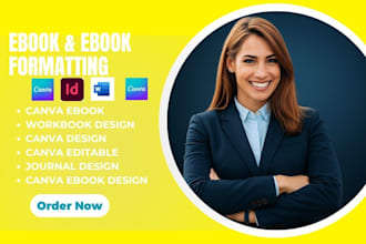 do canva edit, format, design, textbooks academic journals, manuals, workbook