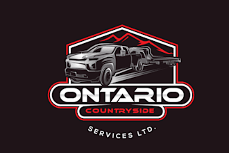 design trucking logistics dispatching transport, towing logo