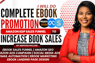 setup amazon or facebook ads, systeme io sales funnel for kindle ebook promotion