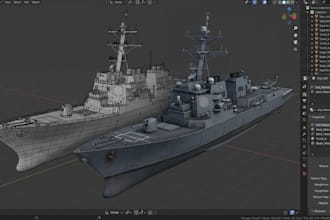 model custom 3d aircraft, hull, yacht, boat and ship for games and cgi