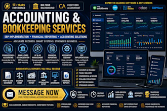 provide bookkeeping accounting and erp setup services
