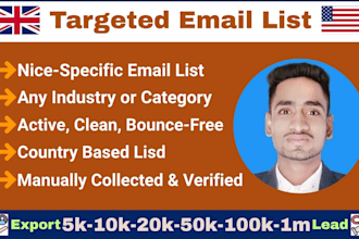 niche based active and verified b2b email list for marketing