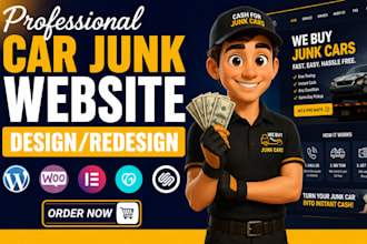 design responsive car scrap car junk car salvage car used damage junk website
