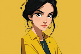 create simple cartoon portrait
