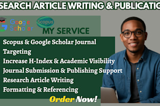 write and publish research article on high indexed google scholar scopus journal