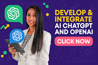 develop and integrate ai chatgpt and openai application, ai models, ai chatbots