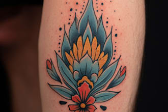 do a professional realistic tattoo design