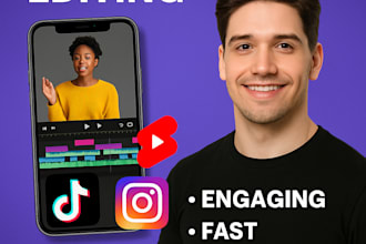 edit youtube shorts, tiktok videos,insta reels at low prices