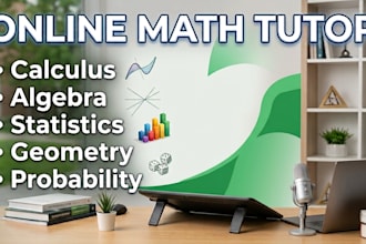be your calculus,algebra, geometry, statistics, probability online tutor