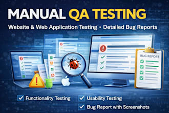 manually test your web app and provide a detailed QA bug report
