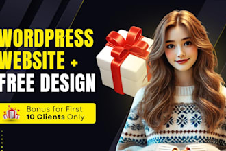 build a professional wordpress website with free logo or social media design