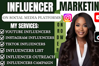 research and find best instagram, youtube, tiktok influencer marketing lists